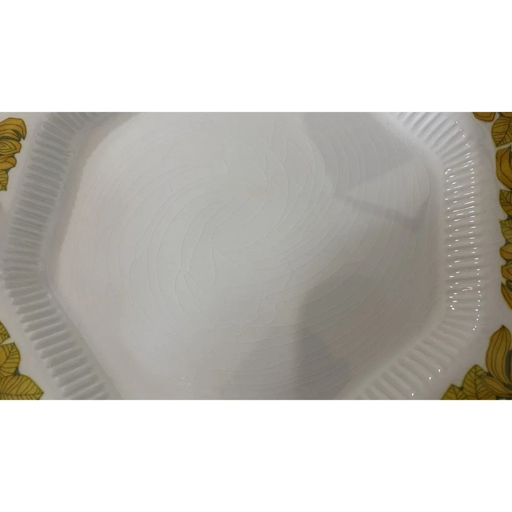 Vintage Set of 4 Yellow Bouquet Dinner Plates Independence Ironstone Japan 11